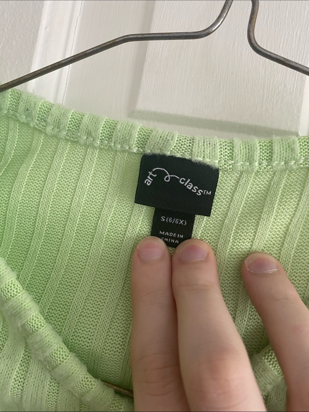 art class Light Mint Ribbed Button-Front Knit Top - Picture 2 of 3